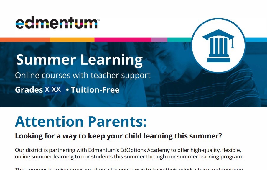 Summer Learning Flyer