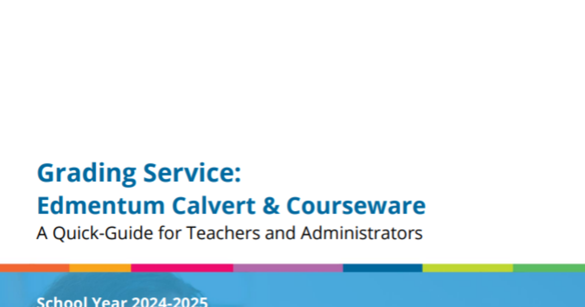 Grading Service and Courseware Handbook for Administrators… Edmentum
