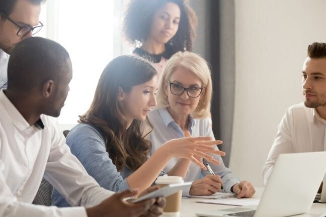 Teachers in discussion