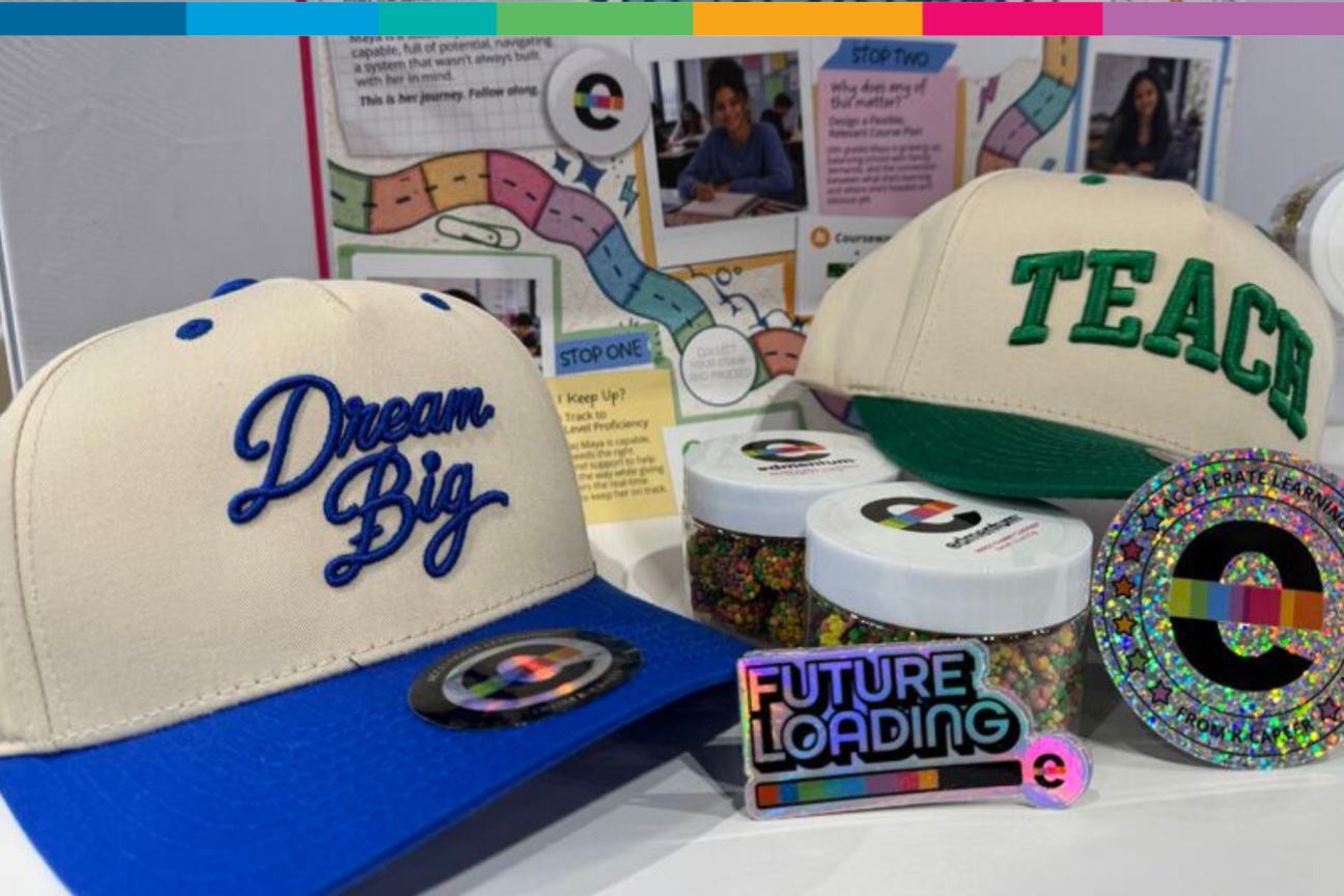 Edmentum at ISTE 2026 Dream Big and Teach hats