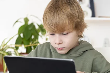 Boy on tablet