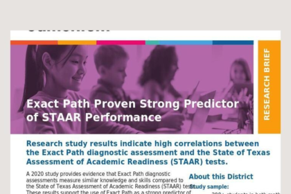 Exact Path Diagnostic and STAAR Correlational Study