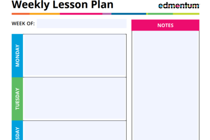 Weekly Lesson Plan